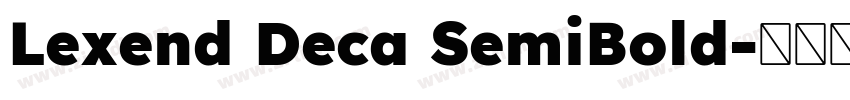 Lexend Deca SemiBold字体转换
